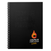 Church Challenge KINGDOM WISDOM FREEDOM Flame Notitieboek (Voorkant)