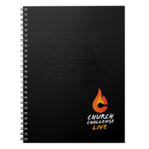 Church Challenge KINGDOM WISDOM FREEDOM Flame Notitieboek