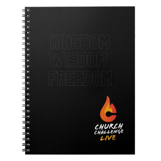 Church Challenge KINGDOM WISDOM FREEDOM Flame Notitieboek (Voorkant)