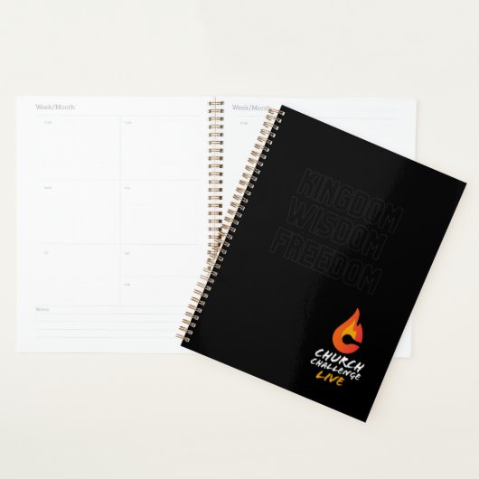 Church Challenge KINGDOM WISDOM FREEDOM Flame Planner (Display)