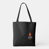 Church Challenge KINGDOM WISDOM FREEDOM Flame Tote Bag (Achterkant)