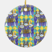 CHURCH CHOIR CATS & MOUSE SINGCHRISTMAS CAROLS KERAMISCH ORNAMENT (Achterkant)