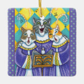 CHURCH CHOIR CATS & MOUSE SINGCHRISTMAS CAROLS KERAMISCH ORNAMENT (Voorkant)