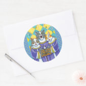 CHURCH CHOIR CATS & MOUSE SINGCHRISTMAS CAROLS RONDE STICKER (Envelop)