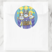 CHURCH CHOIR CATS & MOUSE SINGCHRISTMAS CAROLS RONDE STICKER (Tas)