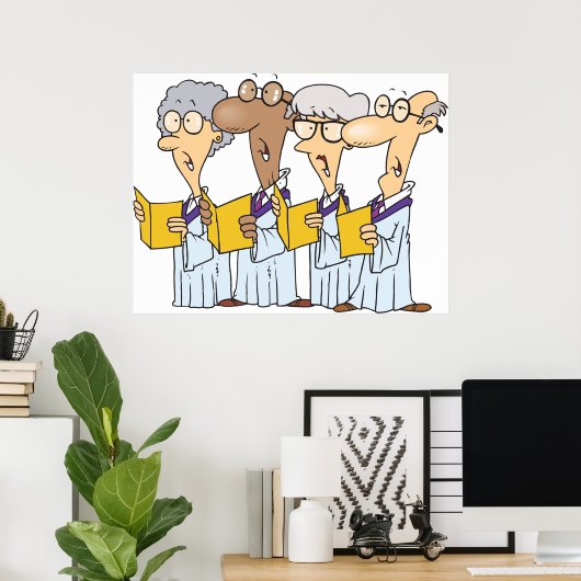 Church Choir Singing Poster (Thuiskantoor)