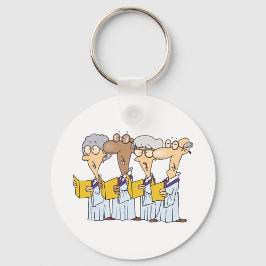 Church Choir Singing Sleutelhanger (Voorkant)