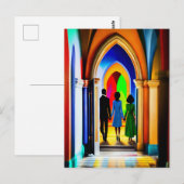 "Church" Christelijk Art Briefkaart (Voorkant / Achterkant)