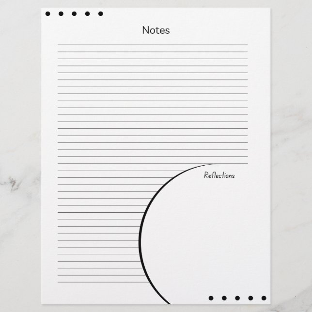 Church Christelijk Black Polka Dots Briefhoofd (Voorkant)