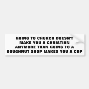 Church Christelijke Doughnut Shop Cop Bumpersticker