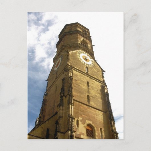 Church Clock Tower - Stuttgart, Duitsland Briefkaart (Voorkant)