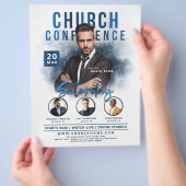 Church Conference Service Faded City Event Flyer (Hand)