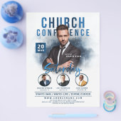 Church Conference Service Faded City Event Flyer (Enkel)