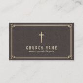 Church Cross Classy Leather Gold omhuld Visitekaartje (Voorkant)