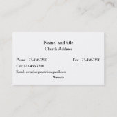 Church Cross Silhouette on a radiant sunset sky Visitekaartje (Achterkant)