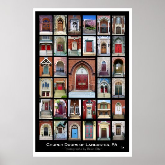 "Church Doors of Lancaster, Pa" 2e ed. Poster (Voorkant)