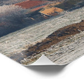 Church Dutch village winter,  Perfect Poster (Hoek)