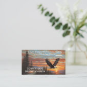 Church Eagles Schrift Schilderachtig Visitekaartje (Staand voorkant)