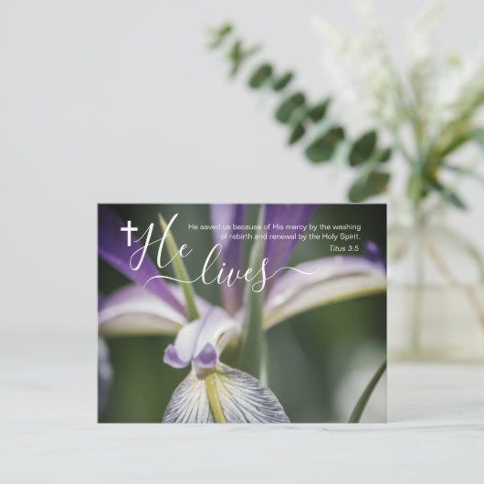 Church Easter Invitation Briefkaart (Staand voorkant)