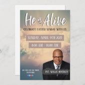 Church Easter Sunday Service Flyer Kaart (Voorkant / Achterkant)