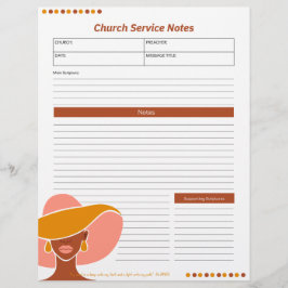 Church Ethnic Woman Nota Christelijke Bijbel Briefhoofd