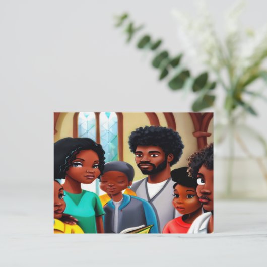 Church Folks Christelijk Art Briefkaart (Staand voorkant)