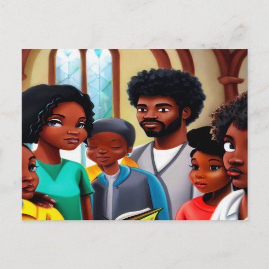 Church Folks Christelijk Art Briefkaart (Voorkant)