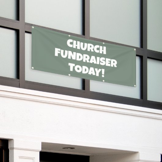 Church Fundraiser Today Banner (Buitenkant Gebouw)