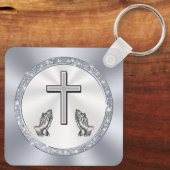 Church Gifts for Visitors of Members, op persoonli Sleutelhanger (Achterkant)