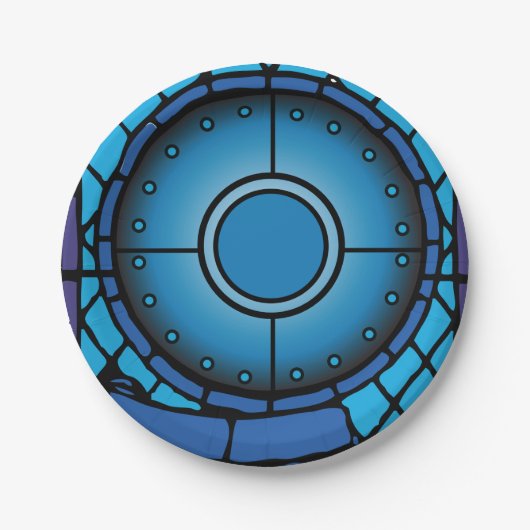 Church Glas in lood Papieren Bordje (Voorkant)