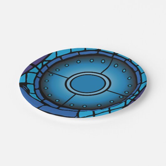 Church Glas in lood Papieren Bordje (Gekanteld)