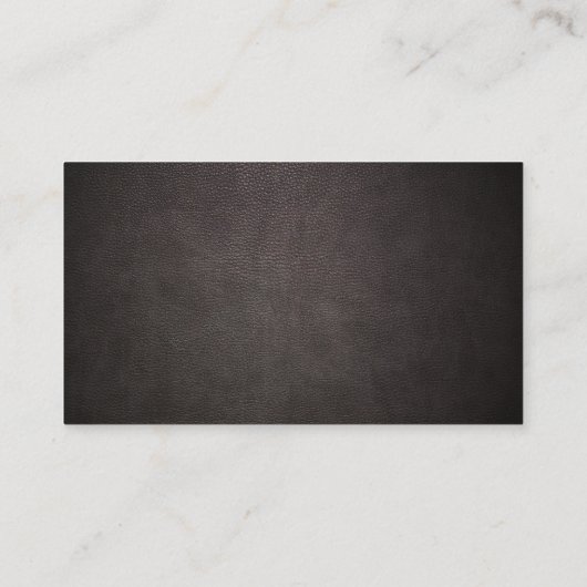 Church Gold Cross Elegant Dark Leather Visitekaartje (Achterkant)