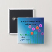 Church Greeter Name Bord Vierkante Button 5,1 Cm (Voorkant /achterkant)