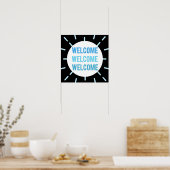 Church Greeting Sign Triple Welkom Poster (Keuken)