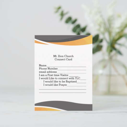 Church Guest Connect Kaart (Staand voorkant)