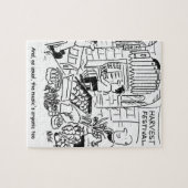 Church Harvest Festival Cartoon Legpuzzel (Horizontaal)