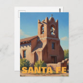 Church in Santa Fe New Mexico Briefkaart (Voorkant / Achterkant)