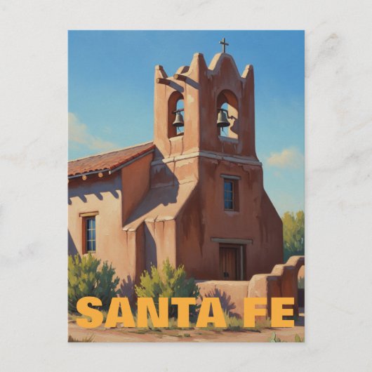 Church in Santa Fe New Mexico Briefkaart (Voorkant)