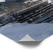 Church in the snow with Alps mountains Poster (Hoek)