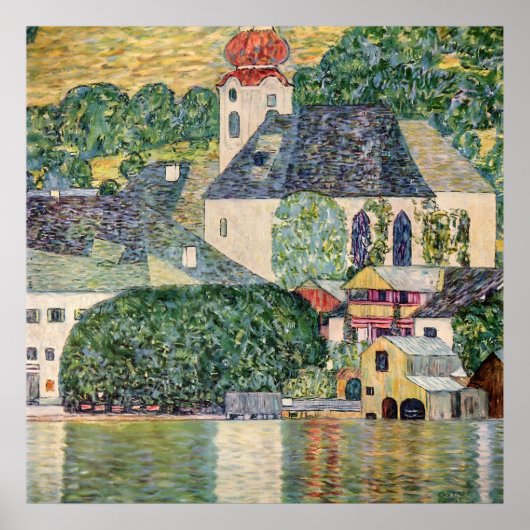 Church in Unterach on the Attersee by Gustav Klimt Poster (Voorkant)