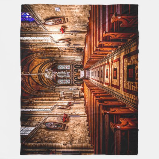 CHURCH INTERIOR FLEECE DEKEN (Voorkant)