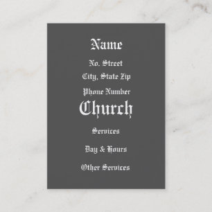 Church Invite Card Visitekaartje