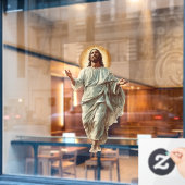 Church Jesus Christ Religious Art Raamsticker (Cafe Raam)