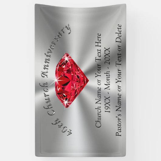 Church Jubileum Banner of Your Celebration (Verticaal)