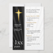 Church Jubileum Golden Cross Kaart (Achterkant)