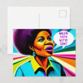 Church Lady Walk by Faith Art Briefkaart (Voorkant / Achterkant)