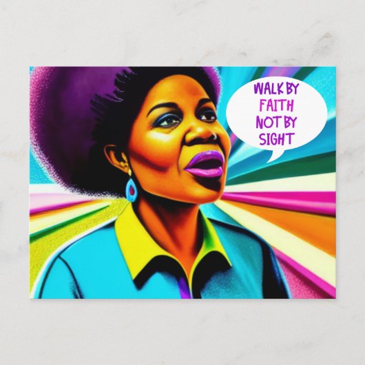 Church Lady Walk by Faith Art Briefkaart (Voorkant)