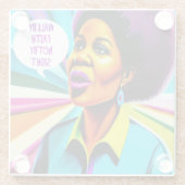 Church Lady Walk by Faith Art Onderzetter Glazen Onderzetter (Achterkant)