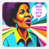 Church Lady Walk by Faith Art sticker (Voorkant)