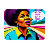 Church Lady Walk naar Faith Art Magnet Magneet (Horizontaal)